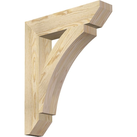 Ekena Millwork Thorton Slat Rough Sawn Bracket, Douglas Fir, 4"W x 20"D x 24"H BKT04X20X24THR06RDF